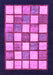 Machine Washable Checkered Purple Modern Area Rugs, wshabs819pur
