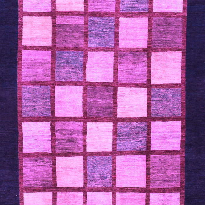 Machine Washable Checkered Purple Modern Area Rugs, wshabs819pur