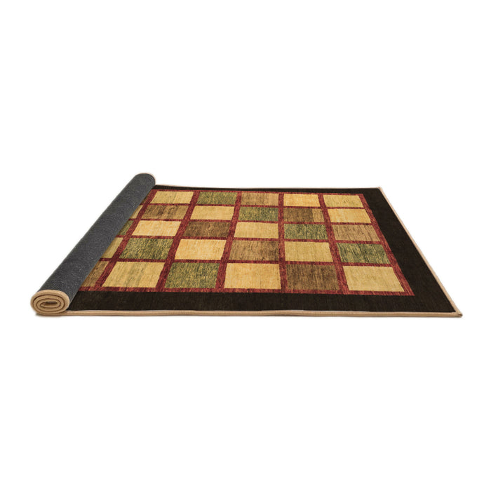 Sideview of Checkered Brown Modern Rug, abs819brn