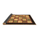 Sideview of Checkered Brown Modern Rug, abs819brn