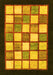 Machine Washable Checkered Yellow Modern Rug, wshabs819yw