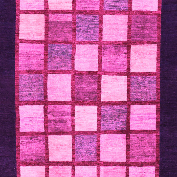 Machine Washable Checkered Pink Modern Rug, wshabs819pnk