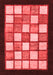 Checkered Red Modern Area Rugs