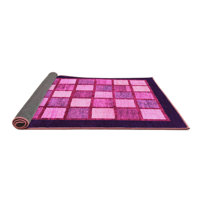 Sideview of Checkered Pink Modern Rug, abs819pnk