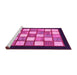 Sideview of Machine Washable Checkered Pink Modern Rug, wshabs819pnk