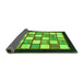 Sideview of Checkered Green Modern Rug, abs819grn