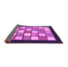 Sideview of Checkered Purple Modern Rug, abs819pur