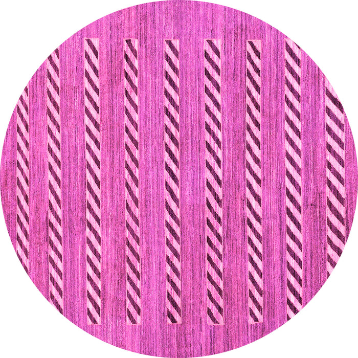 Round Abstract Pink Modern Rug, abs81pnk