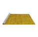 Sideview of Machine Washable Abstract Yellow Modern Rug, wshabs81yw