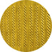 Round Abstract Yellow Modern Rug, abs81yw