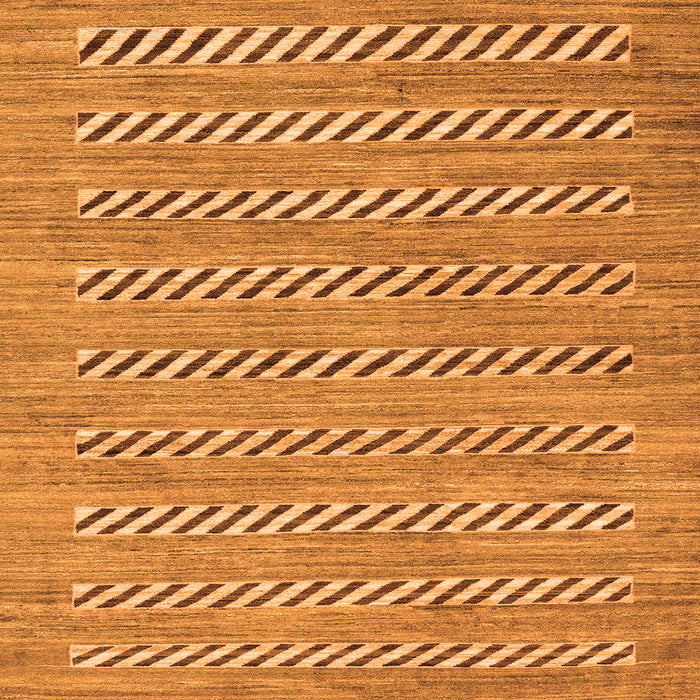 Square Machine Washable Abstract Orange Modern Area Rugs, wshabs81org