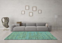 Machine Washable Abstract Light Blue Modern Rug, wshabs81lblu