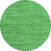 Round Abstract Emerald Green Modern Rug, abs81emgrn