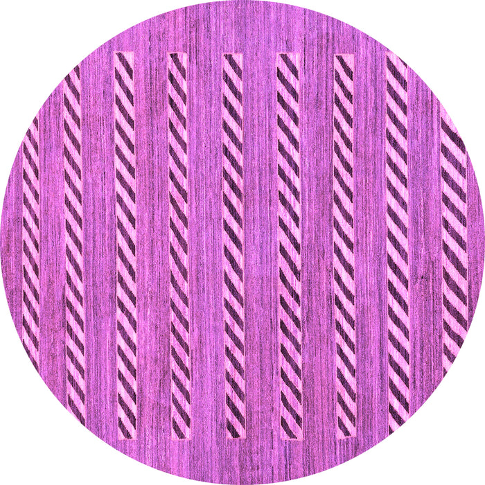 Round Abstract Purple Modern Rug, abs81pur