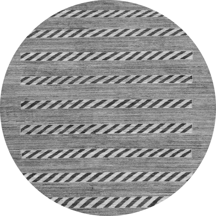 Round Abstract Gray Modern Rug, abs81gry