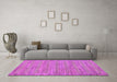 Machine Washable Abstract Purple Modern Area Rugs in a Living Room, wshabs81pur