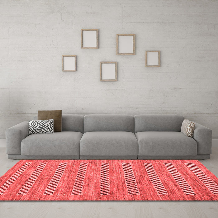 Modern Red Washable Rugs