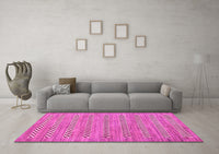 Machine Washable Abstract Pink Modern Rug, wshabs81pnk