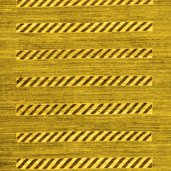 Machine Washable Abstract Yellow Modern Rug, wshabs81yw