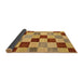 Sideview of Abstract Red Checkered Rug, abs82