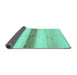 Sideview of Solid Turquoise Modern Rug, abs820turq