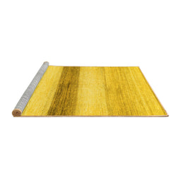 Sideview of Machine Washable Solid Yellow Modern Rug, wshabs820yw