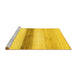 Sideview of Machine Washable Solid Yellow Modern Rug, wshabs820yw