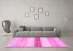 Machine Washable Solid Pink Modern Rug in a Living Room, wshabs820pnk