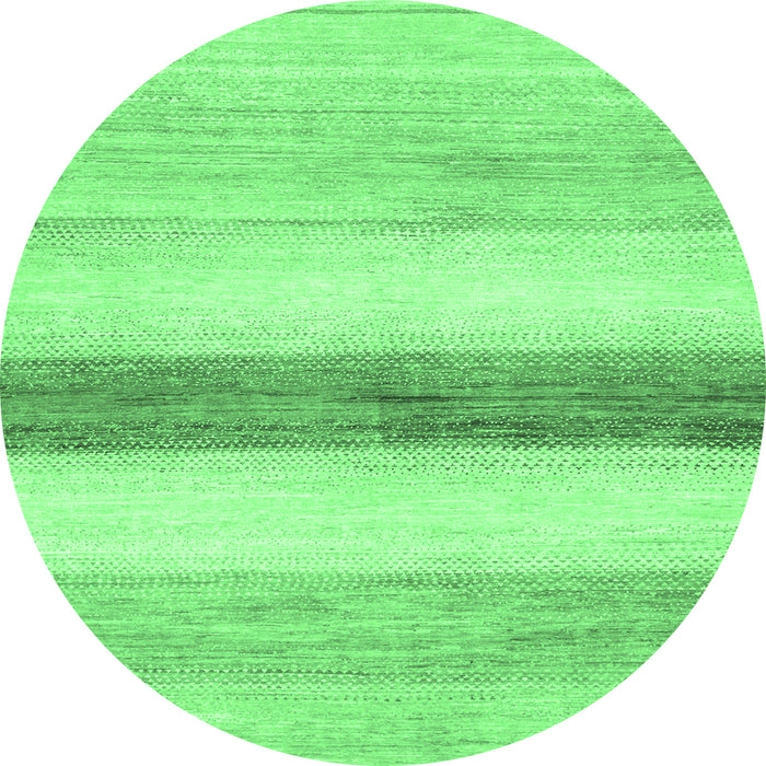 Round Solid Emerald Green Modern Rug, abs820emgrn