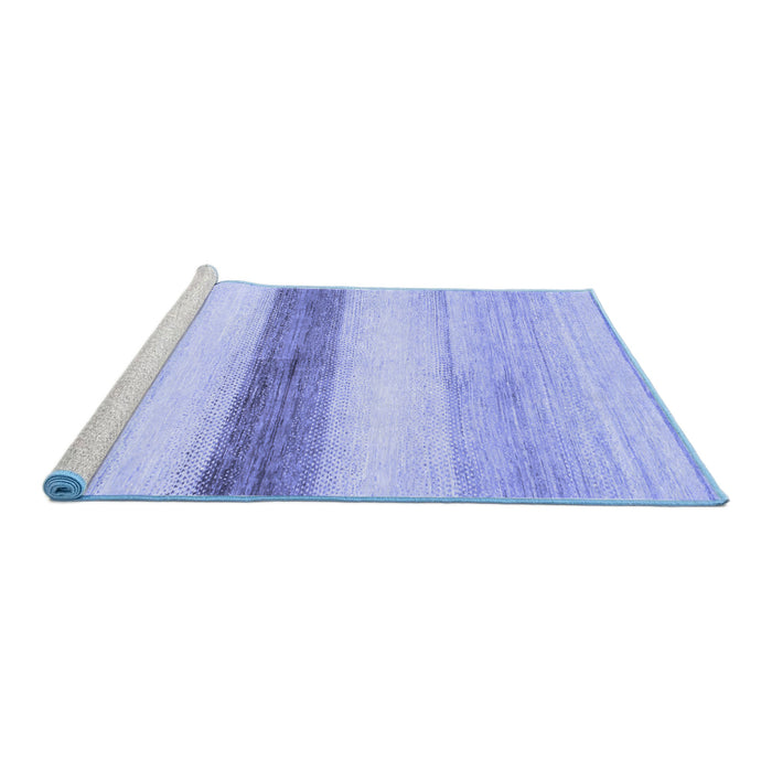 Sideview of Machine Washable Solid Blue Modern Rug, wshabs820blu
