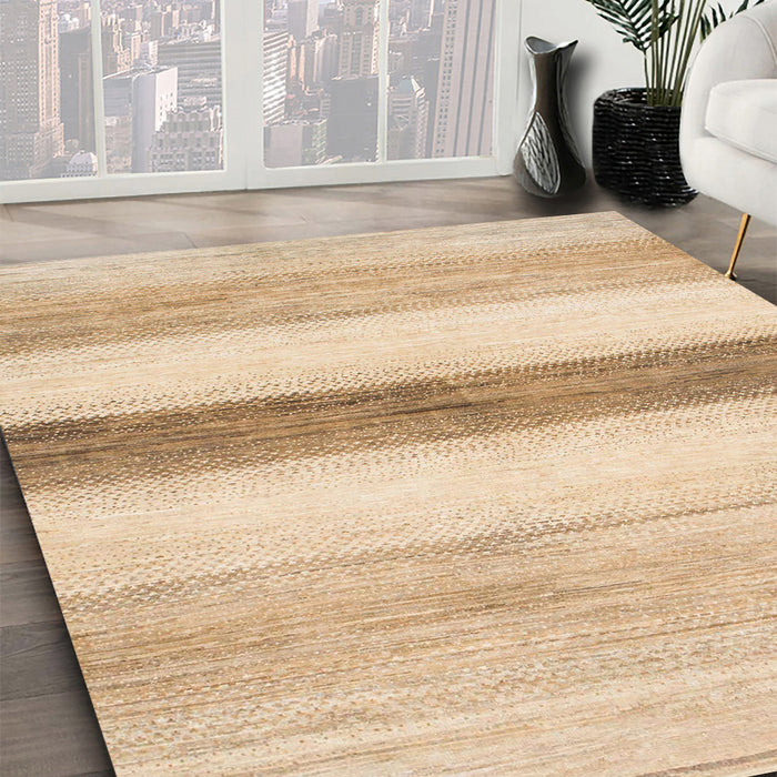 Machine Washable Abstract Pastel Orange Rug in a Family Room, wshabs820