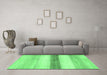 Machine Washable Solid Emerald Green Modern Area Rugs in a Living Room,, wshabs820emgrn