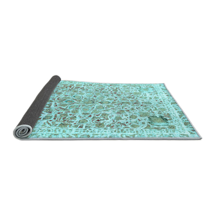 Sideview of Abstract Light Blue Modern Rug, abs821lblu
