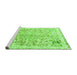 Sideview of Machine Washable Abstract Green Modern Area Rugs, wshabs821grn