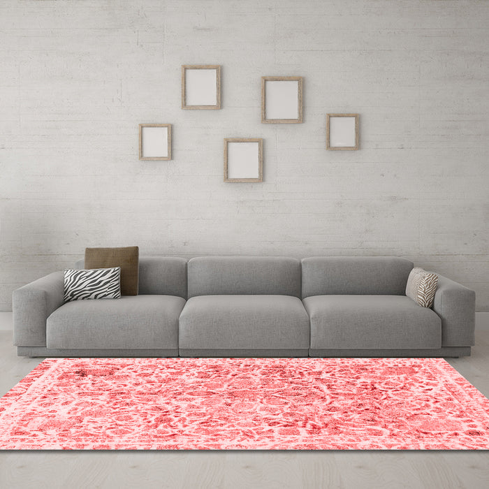 Modern Red Washable Rugs