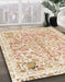 Abstract Wheat Beige Modern Rug in Family Room, abs821