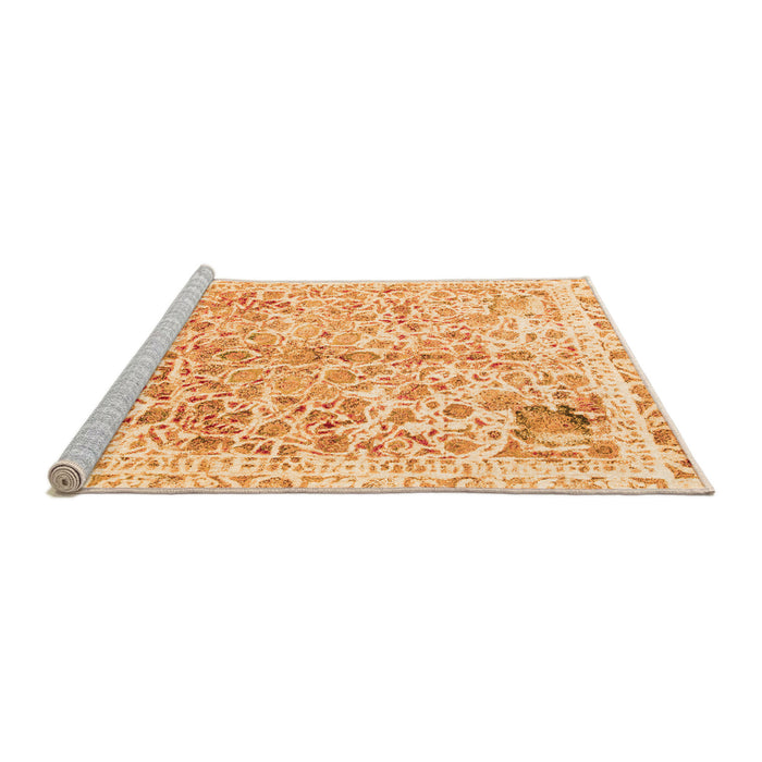 Sideview of Machine Washable Abstract Orange Modern Area Rugs, wshabs821org