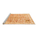 Sideview of Machine Washable Abstract Orange Modern Area Rugs, wshabs821org