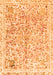 Machine Washable Abstract Orange Modern Area Rugs, wshabs821org