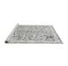 Sideview of Machine Washable Abstract Gray Modern Rug, wshabs821gry