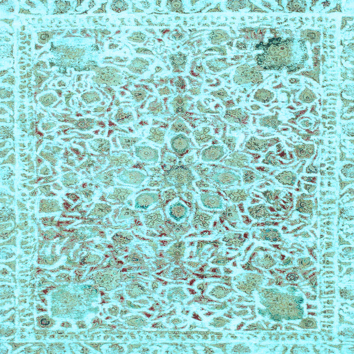 Square Machine Washable Abstract Light Blue Modern Rug, wshabs821lblu
