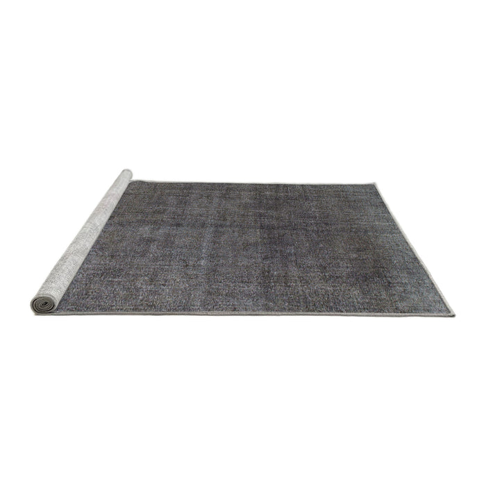 Sideview of Machine Washable Abstract Gray Rug, wshabs822