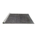 Sideview of Machine Washable Abstract Gray Rug, wshabs822