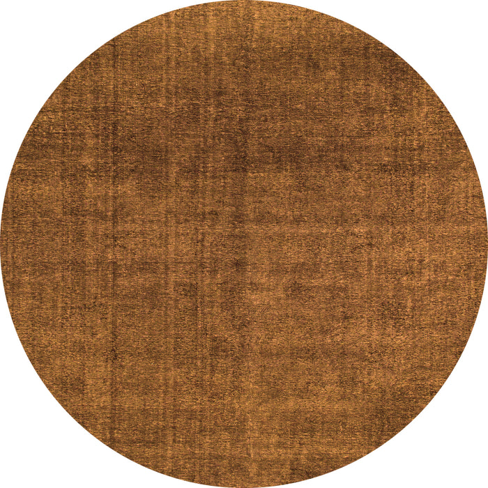 Round Abstract Orange Modern Rug, abs822org