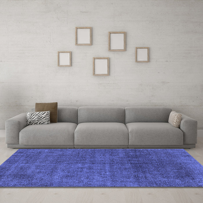 Machine Washable Abstract Blue Modern Rug in a Living Room, wshabs822blu