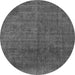 Round Abstract Gray Modern Rug, abs822gry