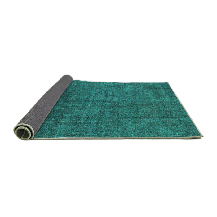 Sideview of Abstract Turquoise Modern Rug, abs822turq