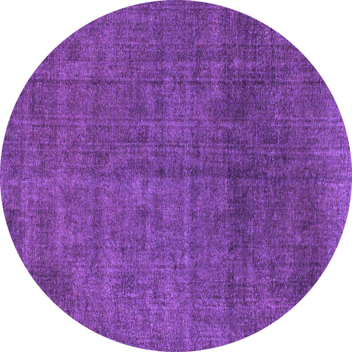 Round Machine Washable Abstract Purple Modern Area Rugs, wshabs822pur