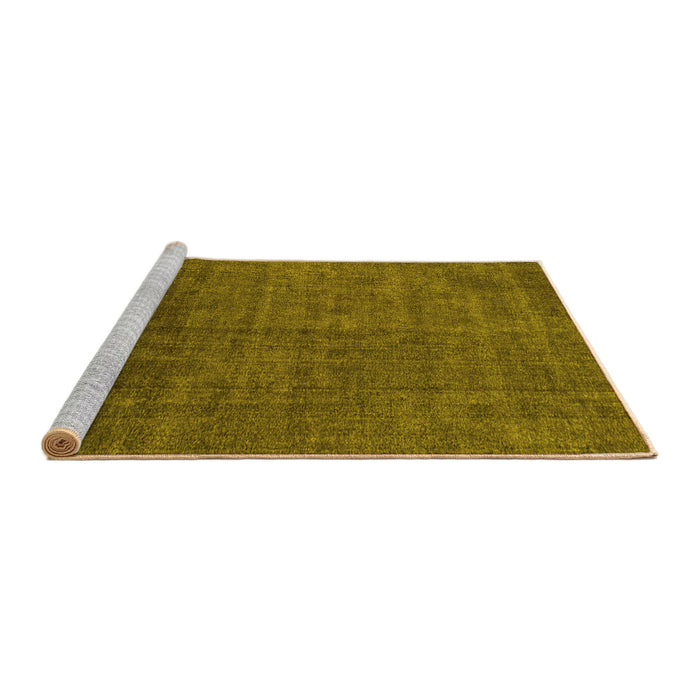 Sideview of Machine Washable Abstract Yellow Modern Rug, wshabs822yw