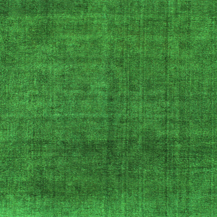 Square Machine Washable Abstract Green Modern Area Rugs, wshabs822grn